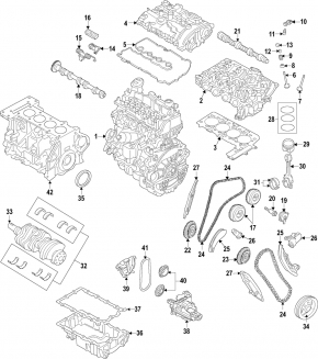 Mini Cooper Countryman R60 10-16 N16B16A 1.6 112k 12-12-12-12 Engine Without Oil Filter Housing