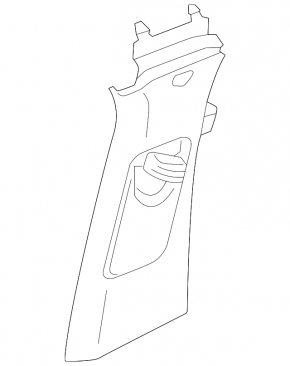 Upper center pillar trim under the right belt, Volkswagen ID.4 23-25, black