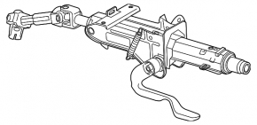 Steering column VW Passat b8 16-19 USA with cardan shaft, rusty