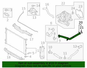 Cooling system pipe metal Kia Sportage 23-26 2.5