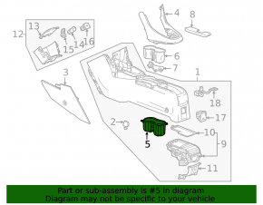Buick Encore 17-22 Center Console Cup Holders