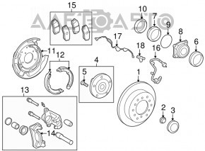 Rear Right Brake Disc Cover Toyota Sequoia 08-16