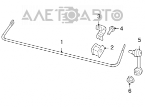 Rear stabilizer bar for Jeep Compass 11-16 19.5