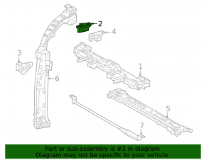 Front bumper bracket on TV left Lexus NX 22-25 Japan built