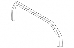 Upper grille molding for Toyota Tundra 2022-2024, gloss black