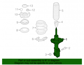 Shock absorber front left Hyundai Elantra AD 17-19