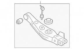 Lower control arm under spring rear left Hyundai Santa FE 19-20 KOR