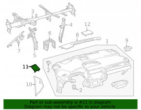 Left front panel trim for speaker, Lexus RX350 RX450h 16-22, black