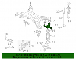 Upper rear left arm with ball joint Nissan Murano z52 15-