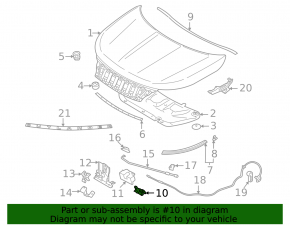 Mitsubishi Outlander 22-25 Hood Lock