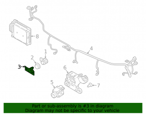 Parking sensor bracket on the lower grille of the front bumper, right VW Tiguan 18-21, outer, R-Line