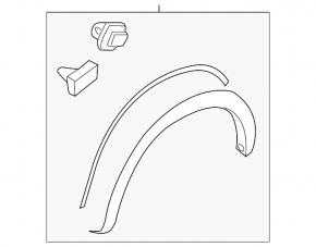 Front right fender arch trim for Infiniti QX56 QX80 11-20