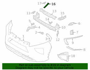 Mitsubishi Eclipse Cross 22-26 front bumper reinforcement bracket