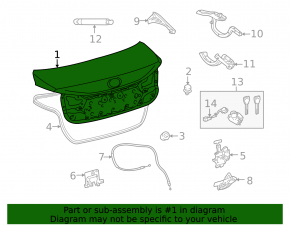 Lexus Hs250h 10-12 trunk lid