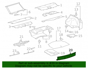 Trunk opening trim Lexus IS250 IS350 06-13