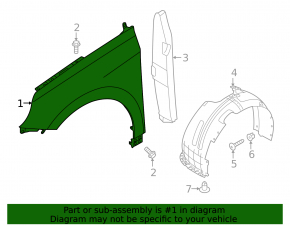 Front right wing Hyundai Ioniq 17-22