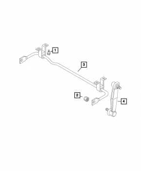 Rear stabilizer Jeep Renegade 15- FWD