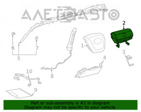 Airbag passenger in the dashboard Toyota Highlander 20-22