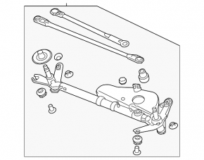 Windscreen wiper linkage with motor for Honda Accord 13-17