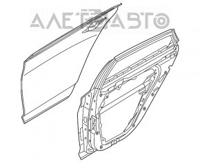 Door bare rear left Hyundai Sonata 15-19