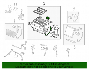 Honda CRV 12-14 heater assembly