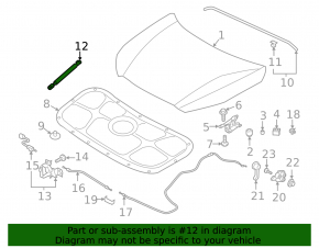 Left hood shock absorber for Hyundai Palisade 20-25