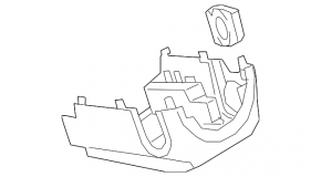 Audi Q3 83A 19-25 steering column trim, 2 pieces, black, torn leather