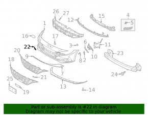 Hyundai Elantra 21-23 front bumper tow hook cap
