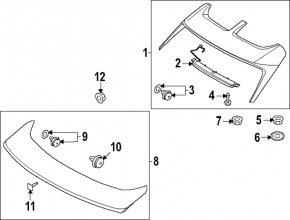 Upper trunk lid trim for Hyundai Ioniq 5 22-24