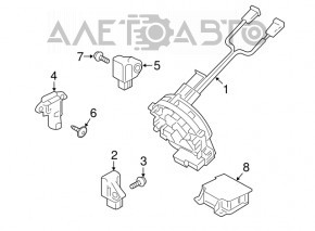 Steering wheel cable Hyundai Santa FE 19-19 for steering wheel heating
