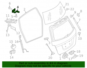 Left tailgate hinge for Mercedes GLC 16-22