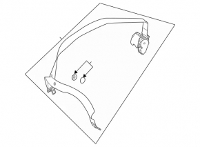 Seat belt 2 row center Mercedes H247 GLA 20-26 black