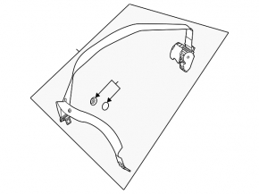 Seat belt 2 row center Mercedes H247 GLA 20-26 black