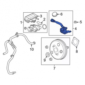 Ford Fiesta 11-19 Master cylinder reservoir