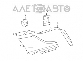 Mercedes W164 ML left rear pillar trim, beige