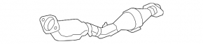 Nissan Versa 1.8 10-12 exhaust pipe with catalytic converter