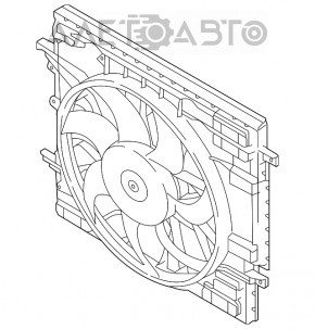 Radiator shroud diffuser assembly for Volvo XC90 16-22 T6, T8, T5