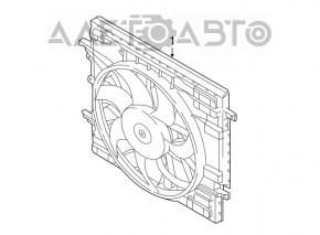 Radiator shroud diffuser assembly for Volvo XC90 16-22 T6, T8, T5