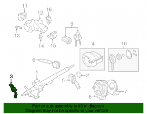 Steering cardan shaft Subaru Impreza 17-23 GK
