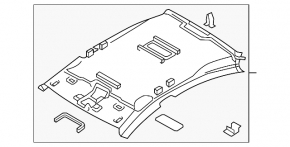 Headlining for VW CC 08-17 ser without sunroof