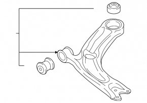 Lower control arm, front right, Audi Q3 83A 19-25