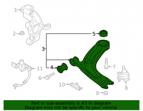 Lower control arm, front right, Audi Q3 83A 19-25