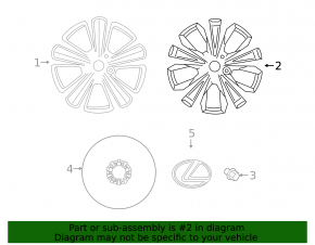 Wheel disk R18 Lexus UX200 UX250h UX300h 19-26 F Sport