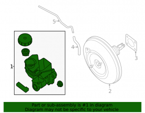 Nissan Altima 13-18 brake master cylinder with reservoir