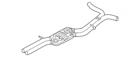 Exhaust pipe center section Audi A6 C8 19-25 3.0T