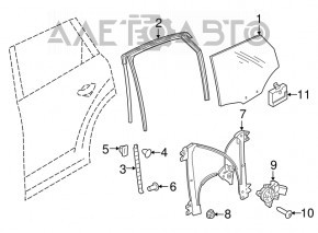 Window lifter with motor rear left Audi Q7 16-