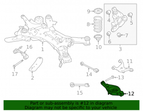 Lower control arm under spring rear left Nissan Altima 19-24 awd