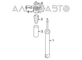 Rear left shock absorber Kia Niro 17-20 HEV for R16, dented