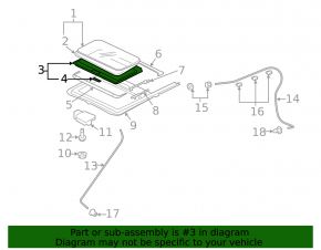 Sunroof Curtain for Mitsubishi Outlander 14-15