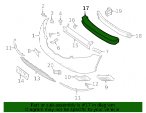 Front bumper absorber Nissan Murano z52 15-18 prerest SIGNEDA